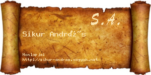 Sikur András névjegykártya