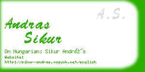 andras sikur business card